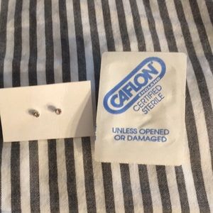 Caflon silver piercing studs